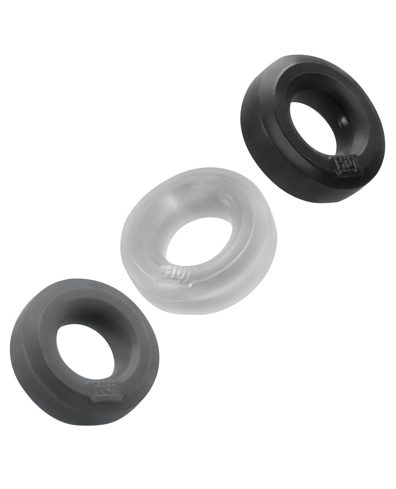 Hunky Junk C-Ring Multi Pack with Stretch Silicone Design – 3-Pack Assorted Colors