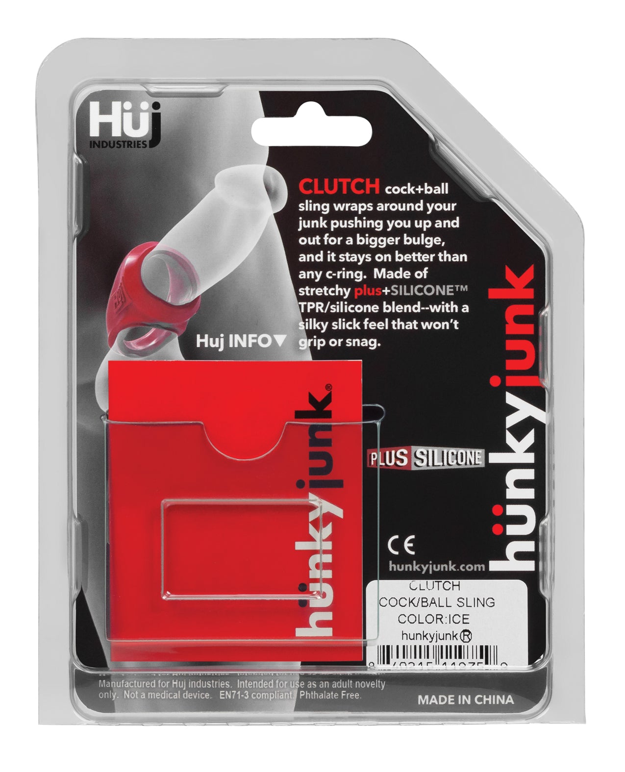 Hunky Junk Clutch Penis Enhancement Sling with PLUS+silicone Support - Tar
