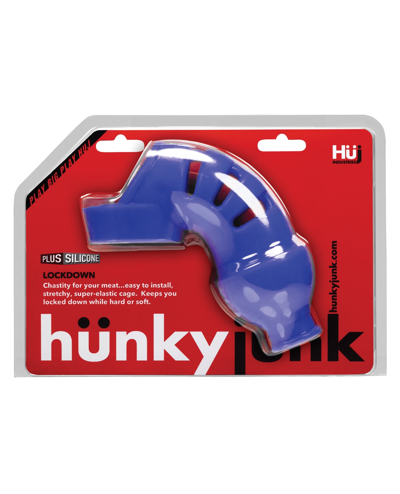 LOCKDOWN Stretch Chastity Device in Cobalt with PLUS+silicone Blend
