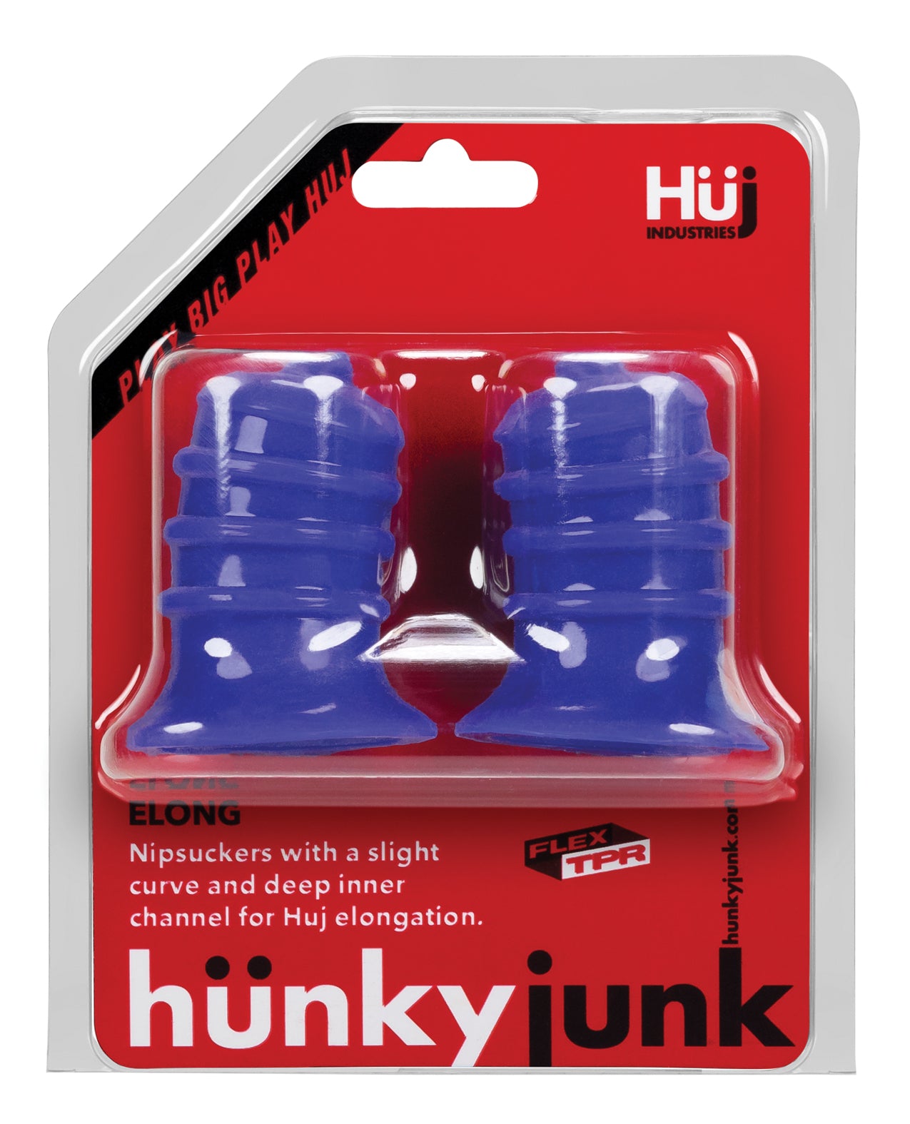Hunky Junk Elong Nipsuckers in Cobalt with Deep Suction & Flexible Fit