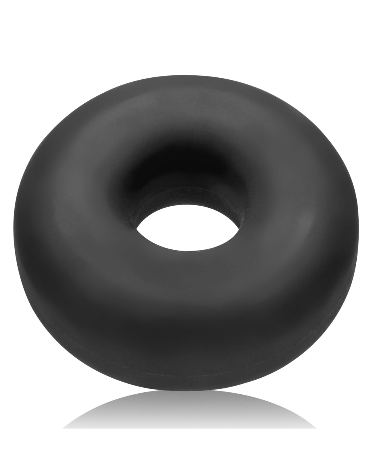 BIG OX Thick Silicone Cockring with Stretchable Comfortable Design - Black Ice