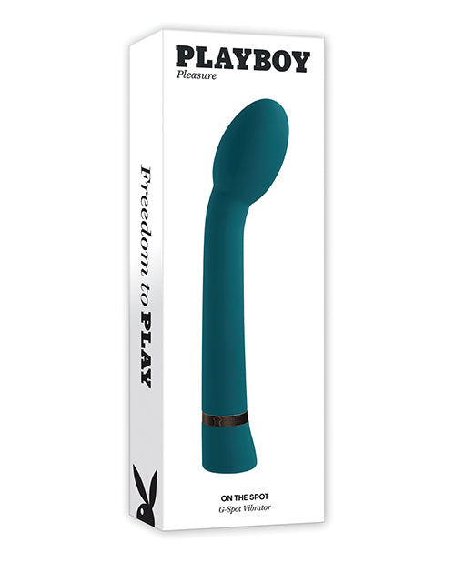 Playboy Vibrator Deep Teal Ergonomic Curved Silicone with 10 Vibrations for Targeted G-Spot Stimulation
