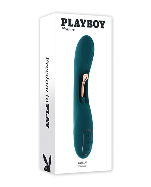 Playboy G-Spot Vibrator Dual Motor Teal with Rose Gold Details for Targeted G-Spot Stimulation