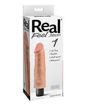 Real Feel No. 1 Long 7.5" Vibe Waterproof - Mutli-speed Flesh