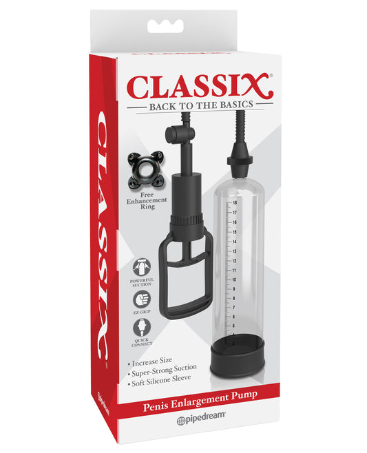 Classix Penis Enlargement Pump vacuum suction silicone sleeve for size and erection enhancement