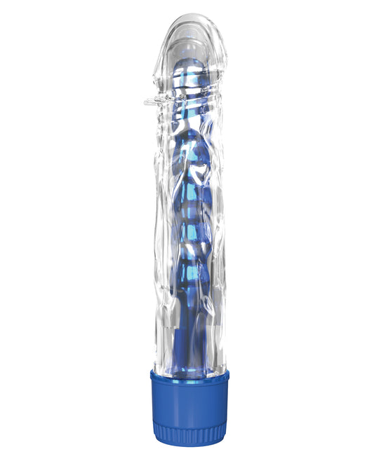 Classix Mr. Twister Vibrator with Swirl Texture and Metallic Sleeve