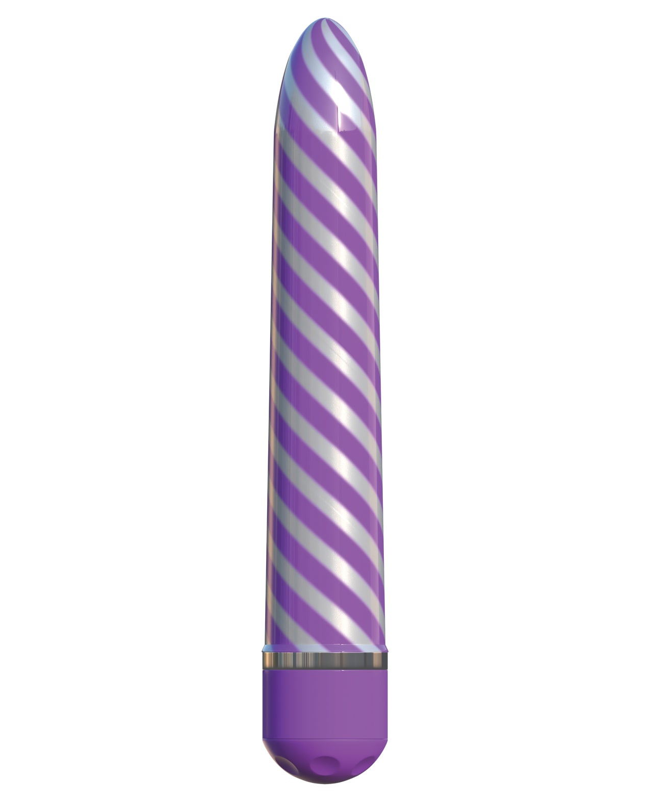 Classix Sweet Swirl Vibrator with Metallic Spiral Design – Purple