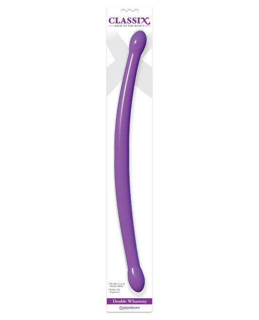 Classix Double Dong Flexible Dual Phallic Heads Soft PVC for Partner and Solo Pleasure