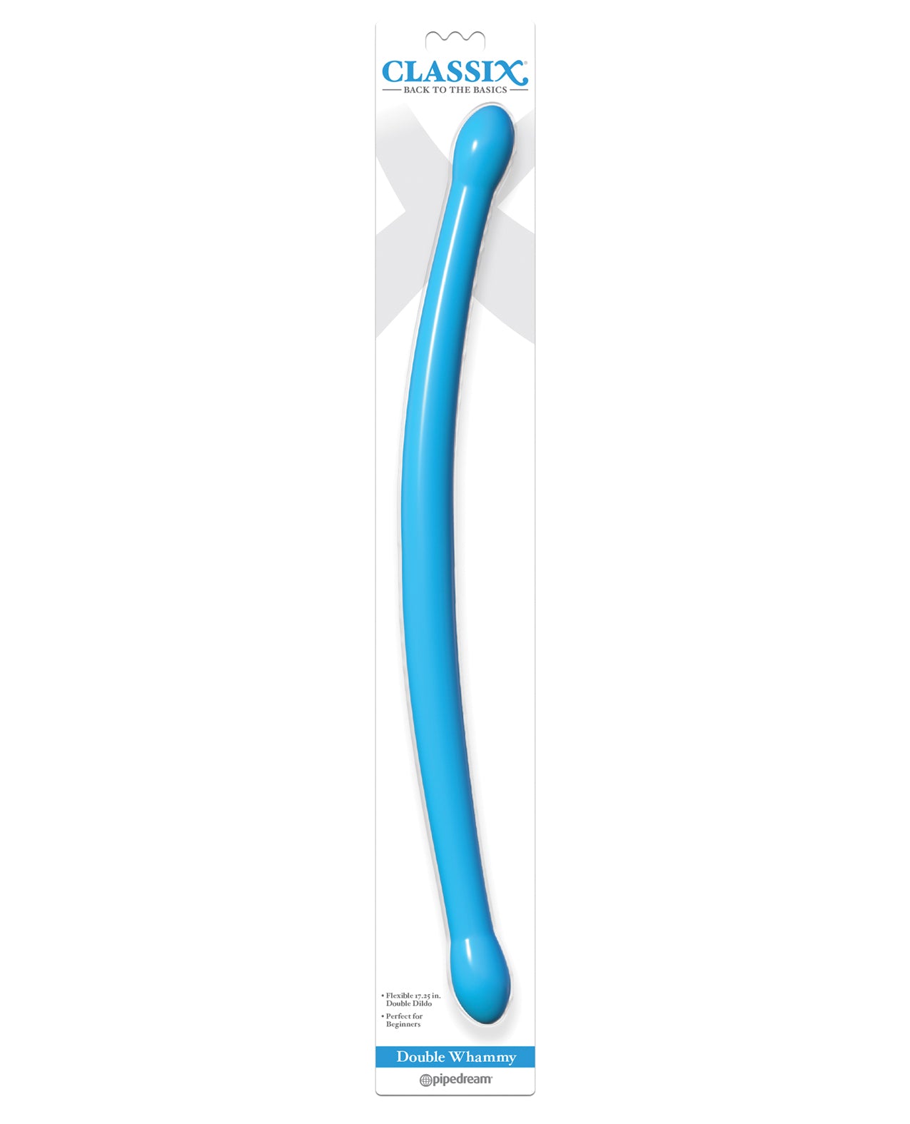 Classix Dongs & Dildos Blue Double Dong Bendable Design Twin Phallic Heads for Dual Stimulation
