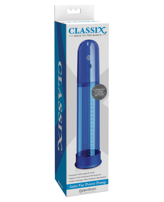 Classix Penis Enhancement Auto Vac Power Pump with Elite Silicone Donut for Effortless Enlargement