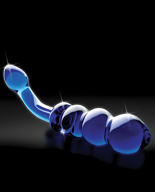 Icicles No. 31 Hand Blown Glass G Spot Massager with Blue Finish