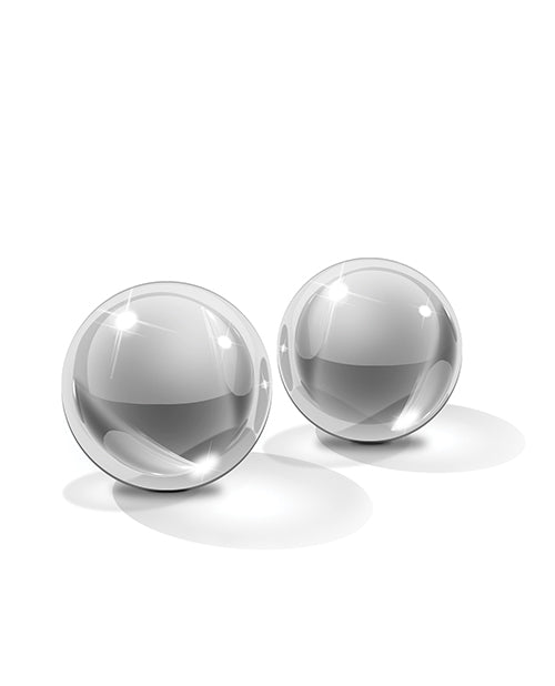 Icicles Hand-Blown Glass Medium Ben Wa Balls with Luxurious Detail