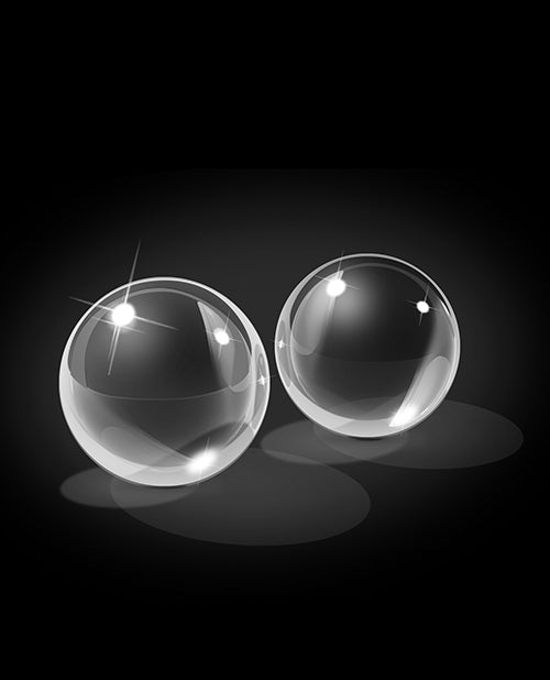 Icicles Hand-Blown Glass Medium Ben Wa Balls with Luxurious Detail