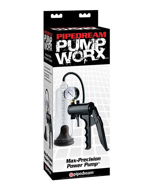 Pump Worx Penis Enhancement Power Pump with Pressure Gauge and Pistol-Grip Handle for Effective Enlargement