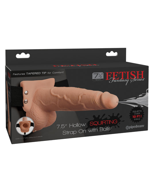 Fetish Fantasy Series Strap On Realistic Hollow Dildo Adjustable Harness for Realistic Squirting Play