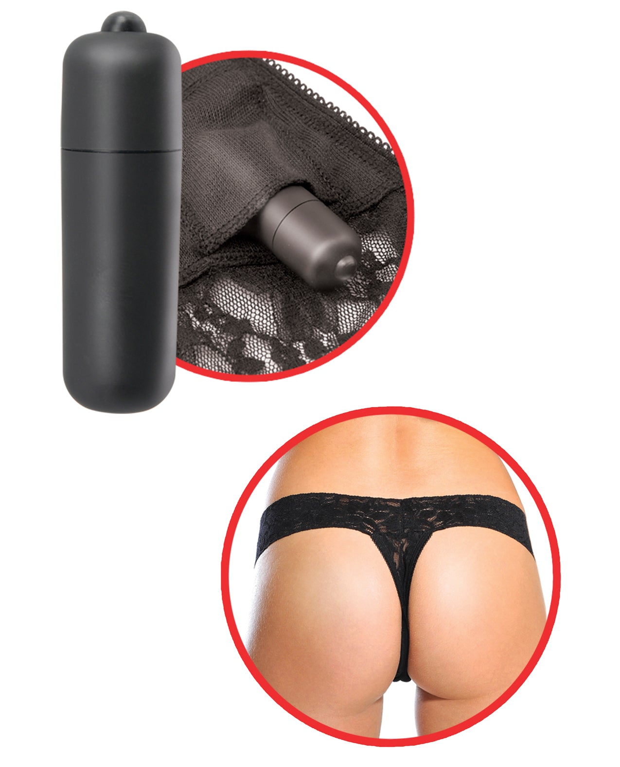 Black Vibrating Panties with Discreet Micro-Bullet Stimulator