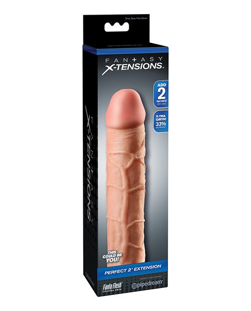 Fantasy X-tensions Penis Enhancement Lifelike Fanta Flesh Realistic Extension for Added Length and Girth