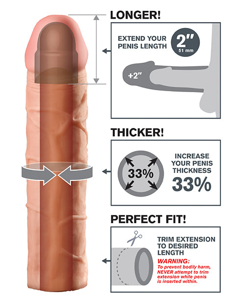 Fantasy X-tensions Perfect 2" Extension Sleeve with Fanta Flesh Material