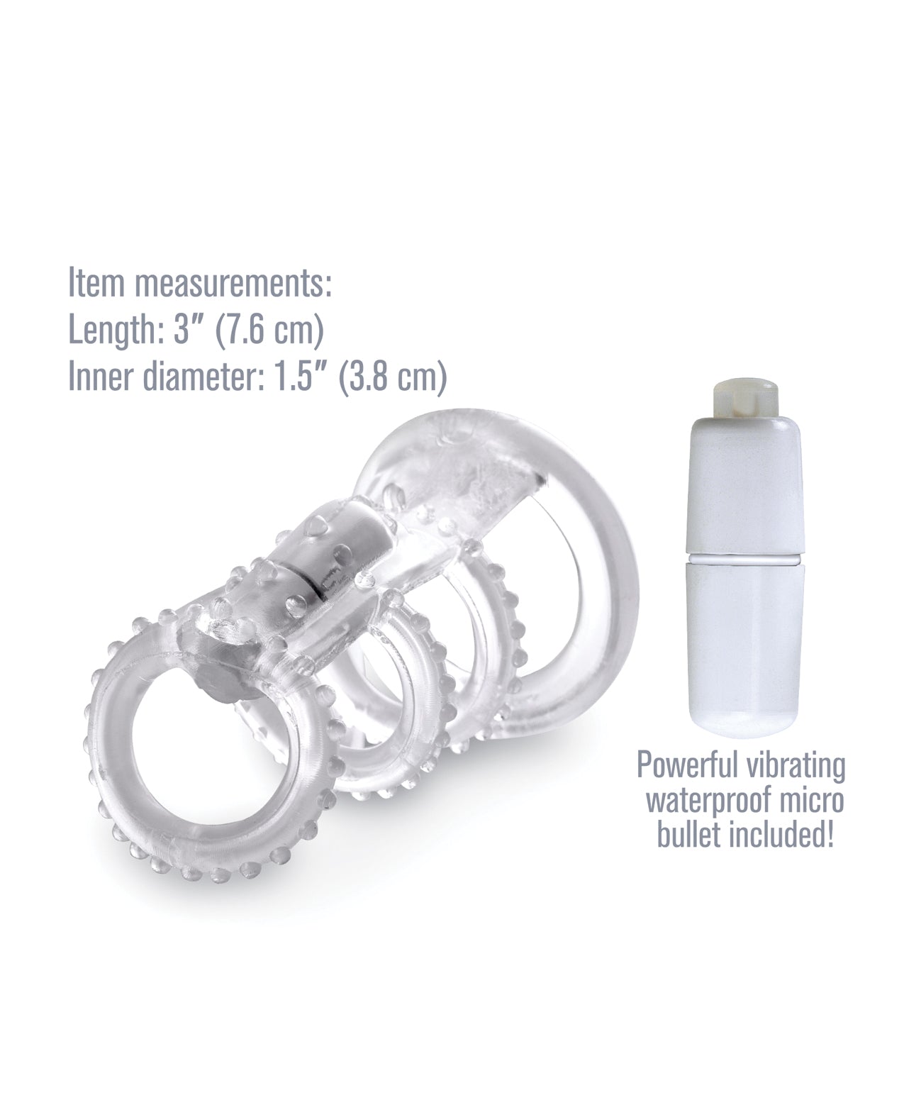 Vibrating Cock Cage Penis Enhancement with Stretch Rings and Micro Vibe