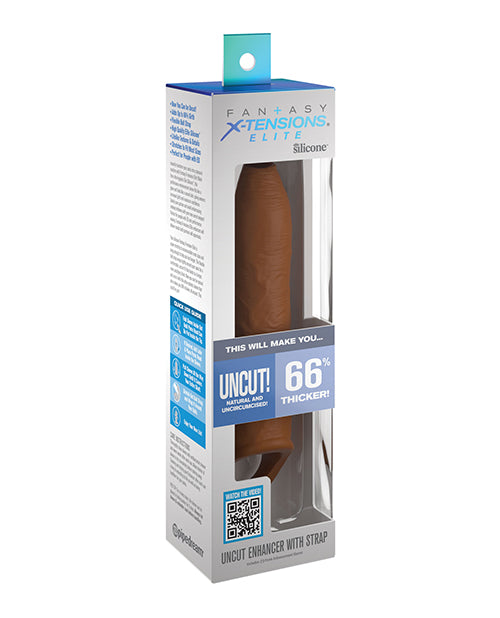Fantasy X-tensions Penis Enhancement Sleeve Realistic Uncut Silicone with Secure Strap for Increased Girth and Confidence