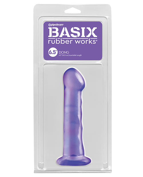 Basix Rubber Works Dong Purple 6.5 Inch Flexible Suction Cup Base for Versatile Intimate Play