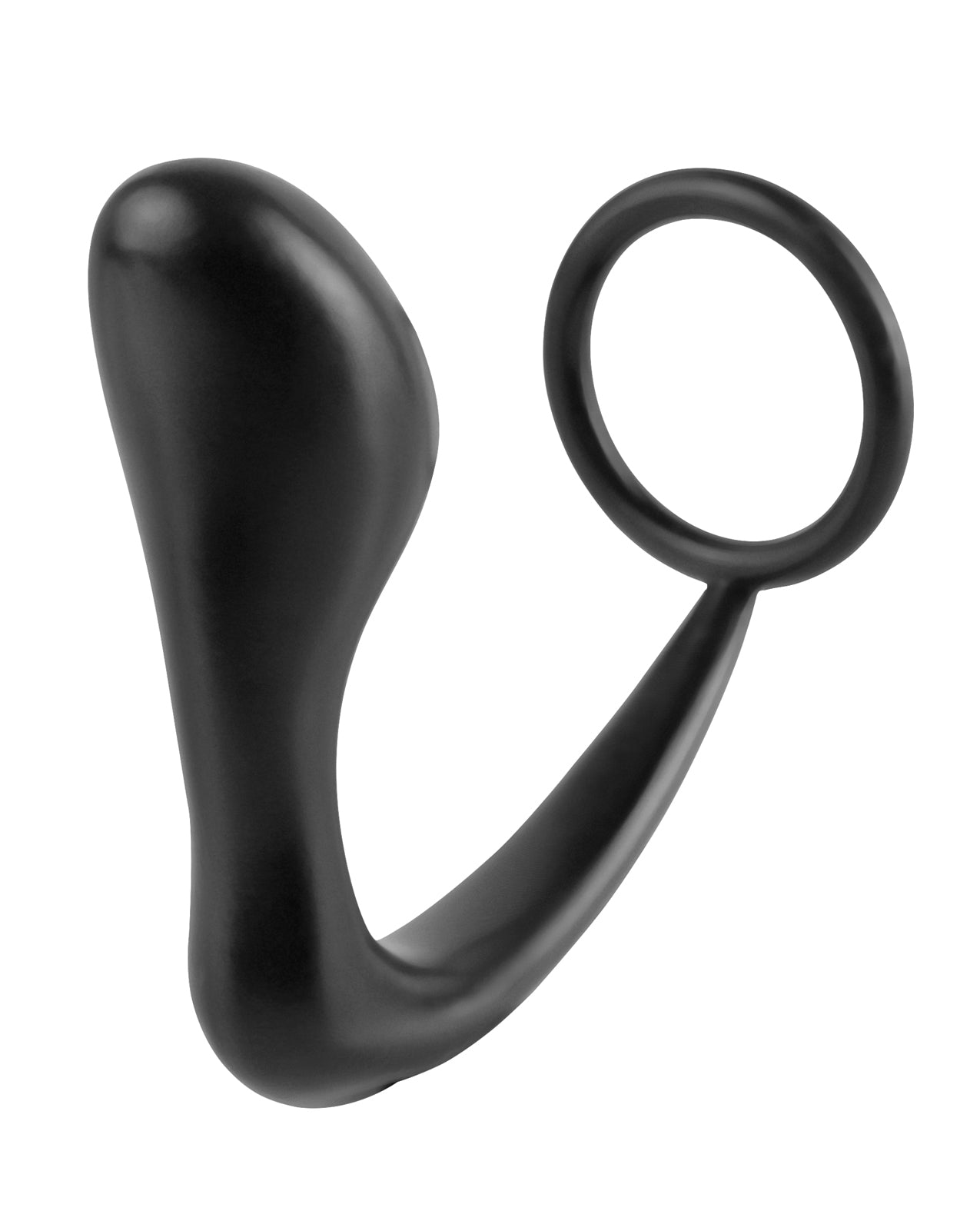 Silicone Cockring Plug with Prostate Stimulation – Black Anal Fantasy Collection
