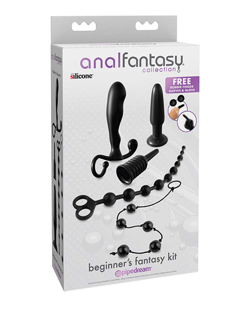 Anal Fantasy Collection Anal Kit with Beaded Probe, Prostate Stimulator, and Suction-Cup Plug for Beginner Anal Play