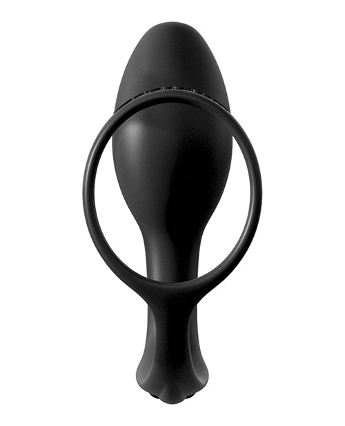 Ass-Gasm Cockring Beginners Plug with Silicone Prostate Stimulator