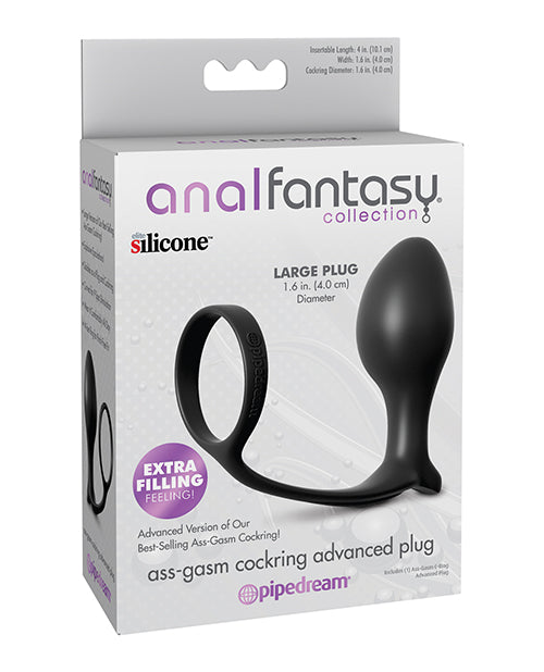 Anal Fantasy Collection Anal Plug Silicone Cock Ring Dual Stimulation for Enhanced Endurance