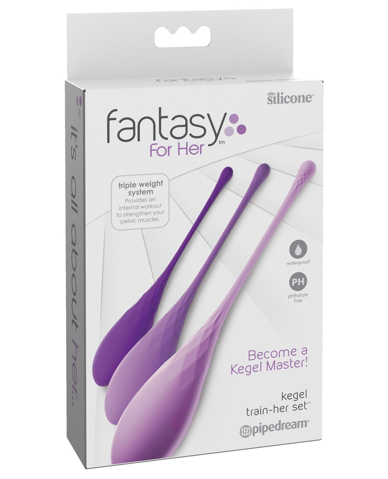 Fantasy For Her Kegel Exerciser Set with Three Weighted Silicone Trainers for Pelvic Strength and Intimate Wellness