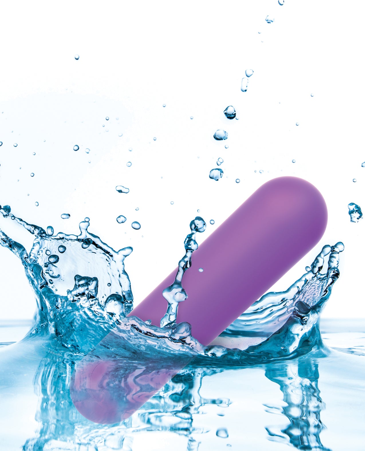 Rechargeable Bullet Vibrator in Purple with Multiple Vibration Patterns