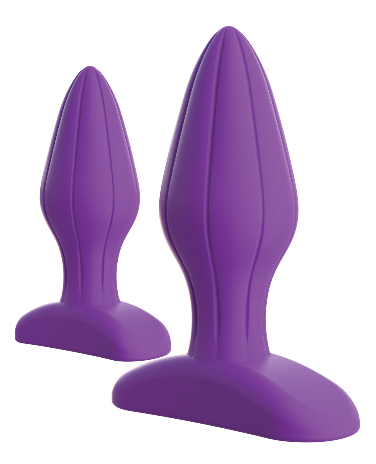 Designer Love Plug Set – Purple Anal Plugs with Grooved Texture
