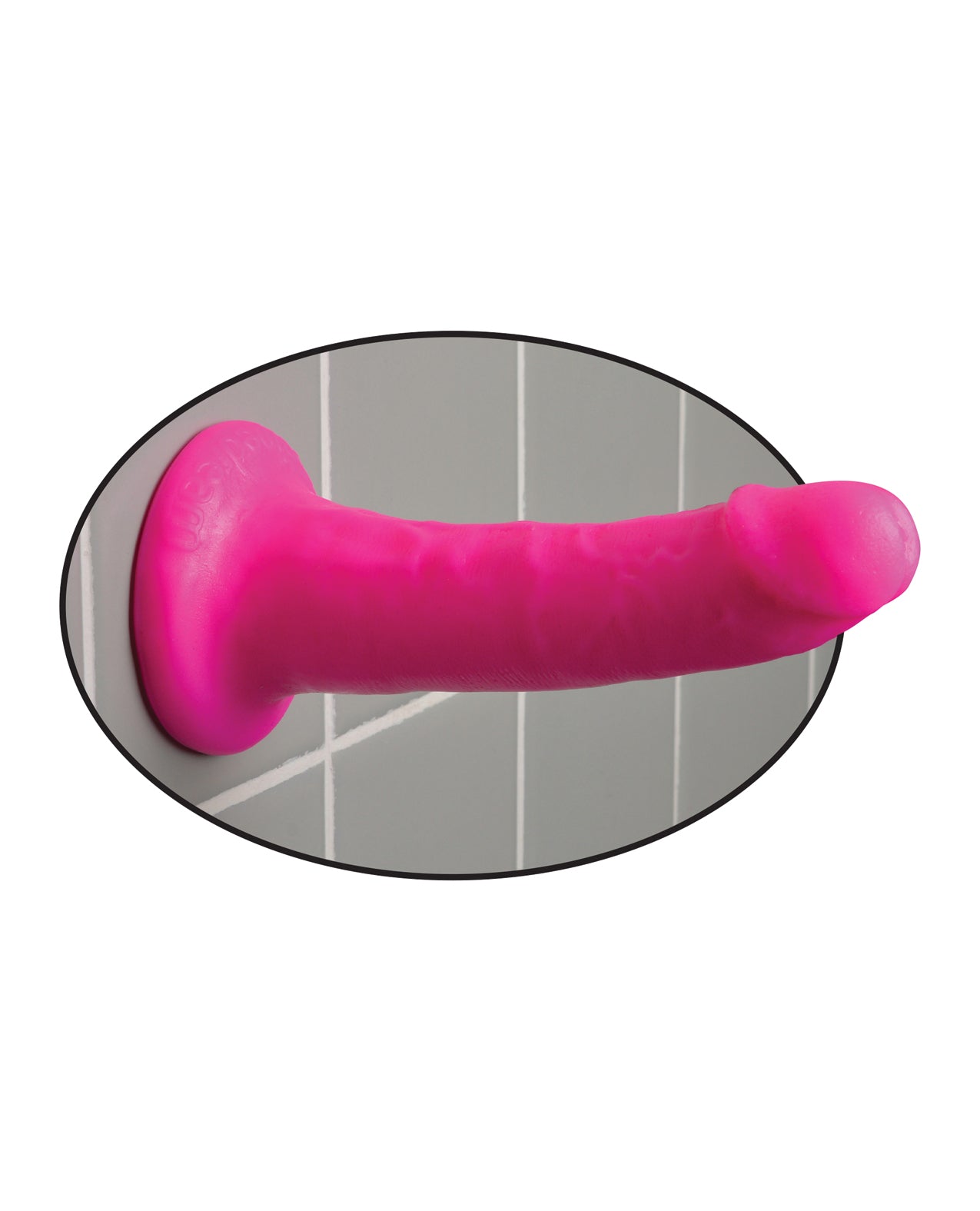 Pink Slim Dildo with Suction Cup Base and Flexible Shaft