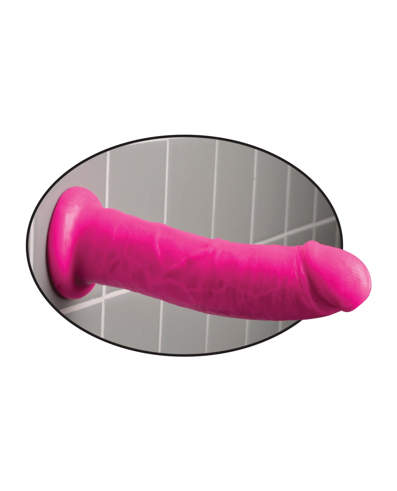 Dillio 8-Inch Realistic Pink Dildo with Suction Cup and Flexible Shaft
