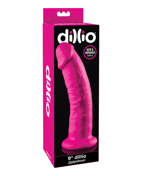 Dillio Dildo 9-Inch Flexible Shaft Suction Cup Base for Realistic Stimulation and Hands-Free Play