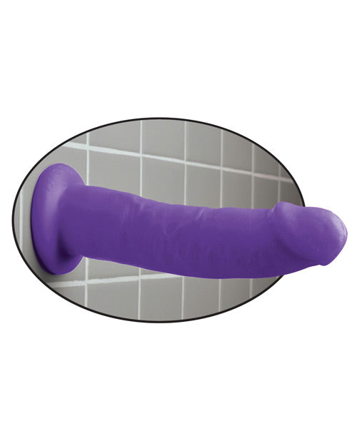 Purple Realistic 9-Inch Dildo with Flexible Suction Cup Base
