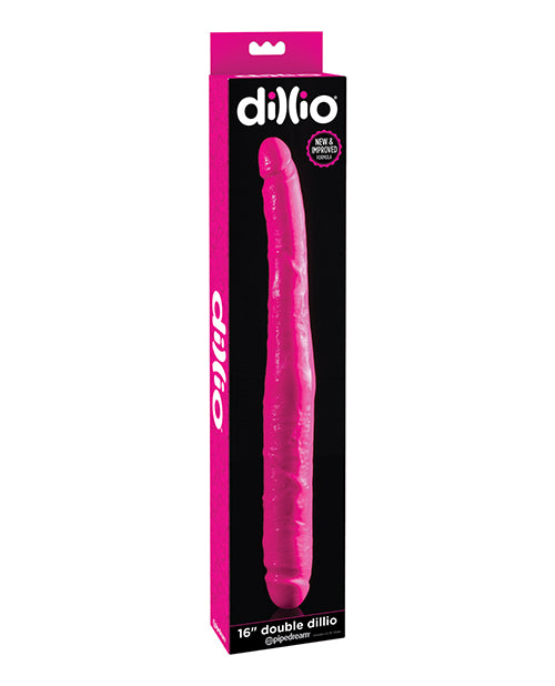 Dillio Double Dildo Pink Dual-Ended Design with Tapered and Thick Shafts for Versatile Partner Play