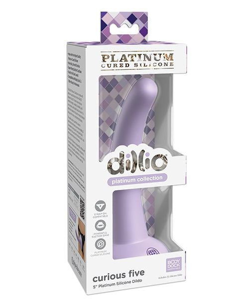 Dillio Silicone Dildo Purple Platinum-Cured Suction Cup for Versatile, Body-Safe Intimate Use