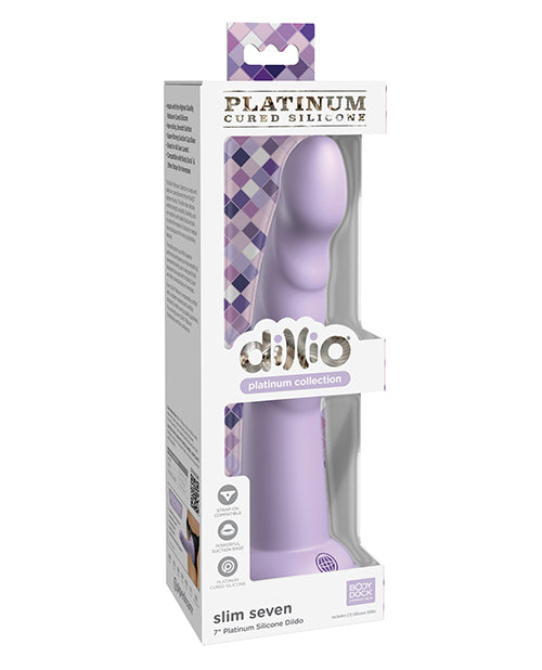 Dillio Platinum Silicone Dildo Purple with Suction Cup and Harness Compatibility for Versatile Pleasure