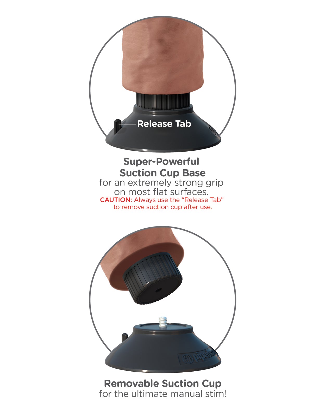 King Cock 7-Inch Vibrating Cock with Posable Spine and Suction Base