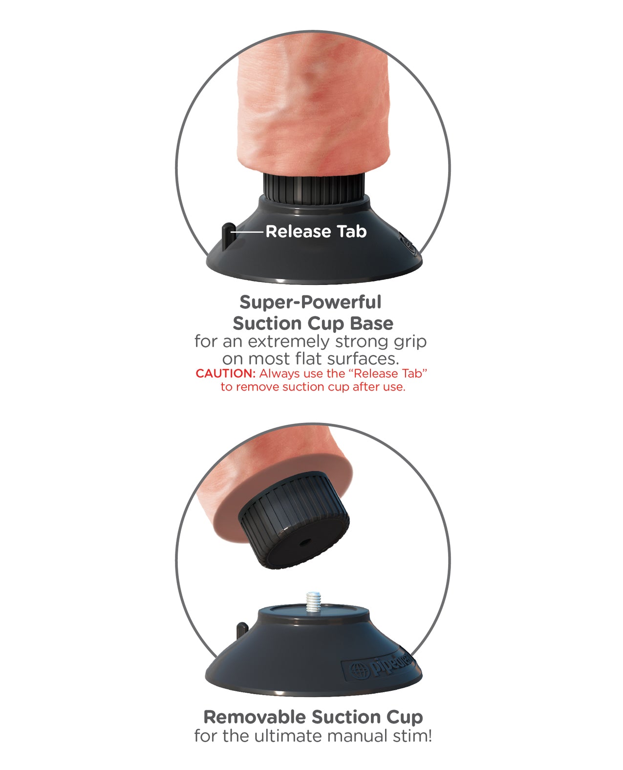King Cock 9-Inch Vibrating Realistic Dildo with Suction Cup Base