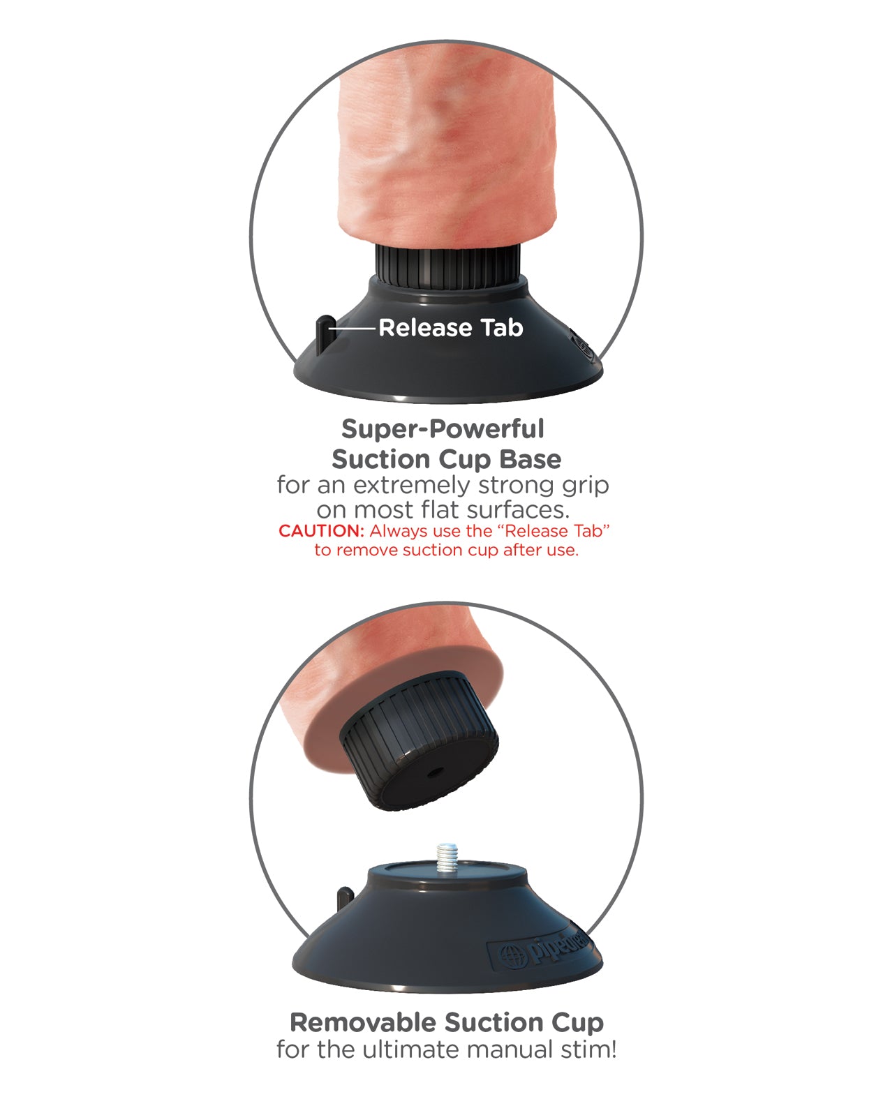King Cock 10 Inch Flesh Vibrating Dildo with Balls and Suction Cup