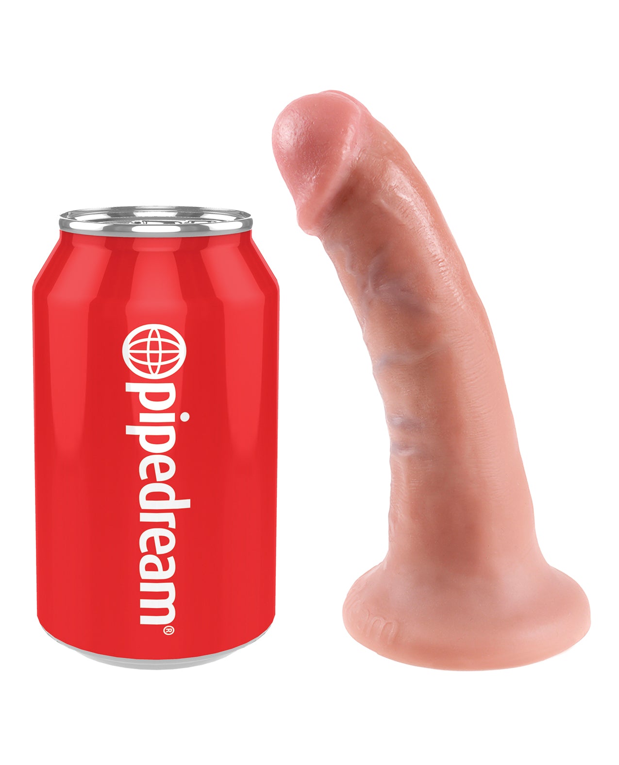 King Cock 6 Inch Realistic Dildo with Suction Base - Flesh