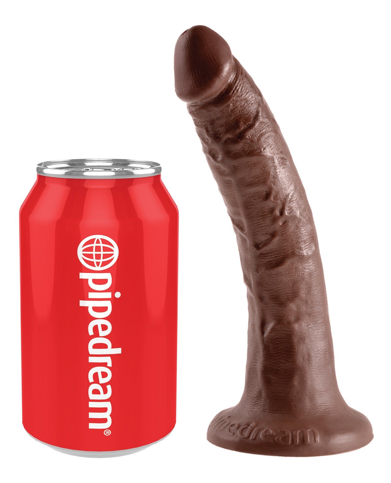 Realistic Brown 7-Inch Dildo with Lifelike Detailing and Suction Cup Base