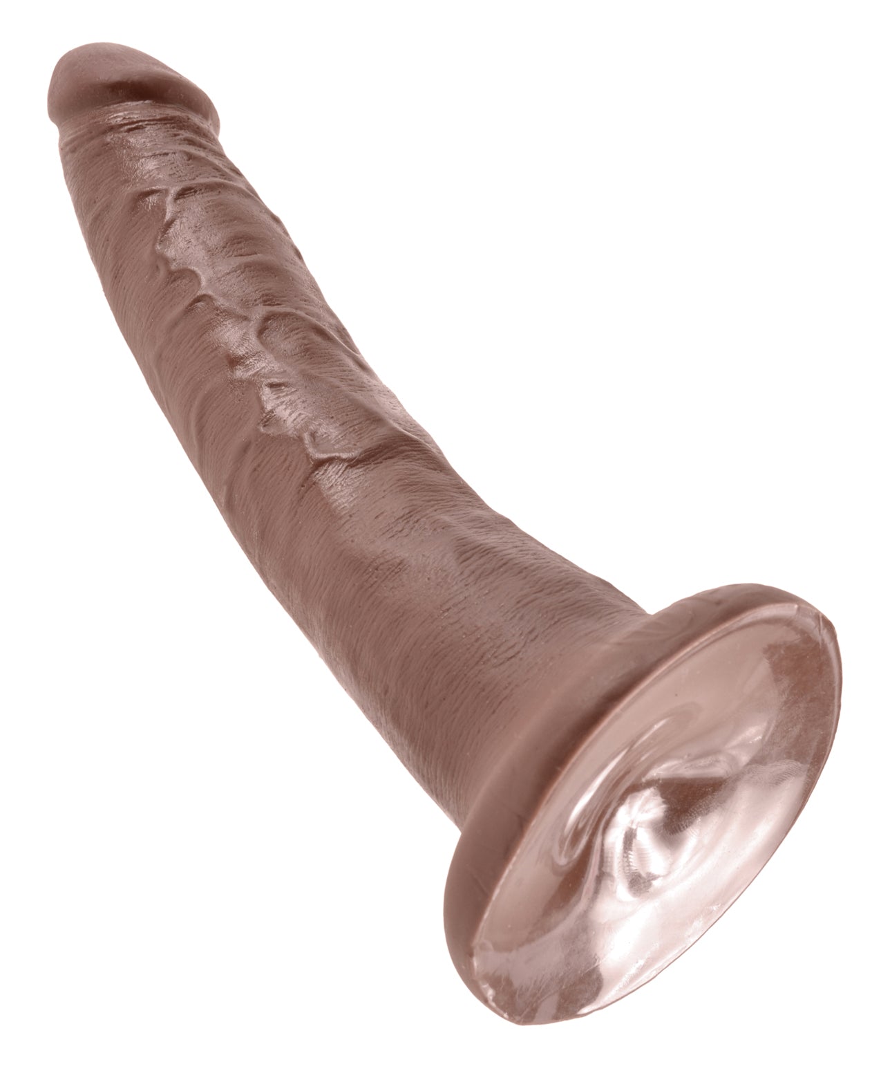 Realistic Brown 7-Inch Dildo with Lifelike Detailing and Suction Cup Base