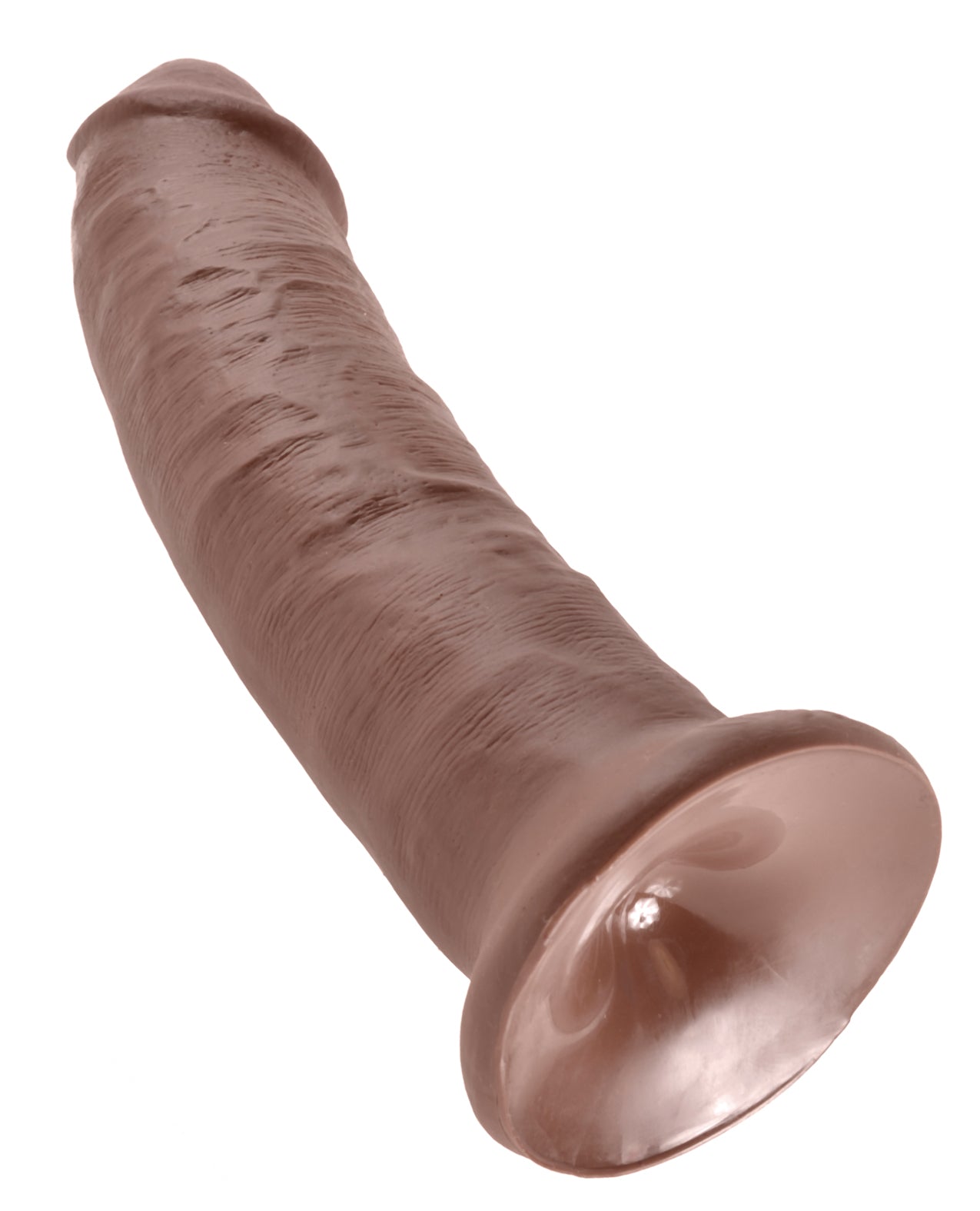 King Cock 9" Brown Dildo with Realistic Detailing and Suction Cup Base