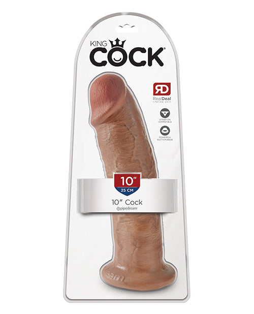 King Cock Dildo Realistic 10-Inch Suction Cup Base Harness Compatible for Lifelike Pleasure