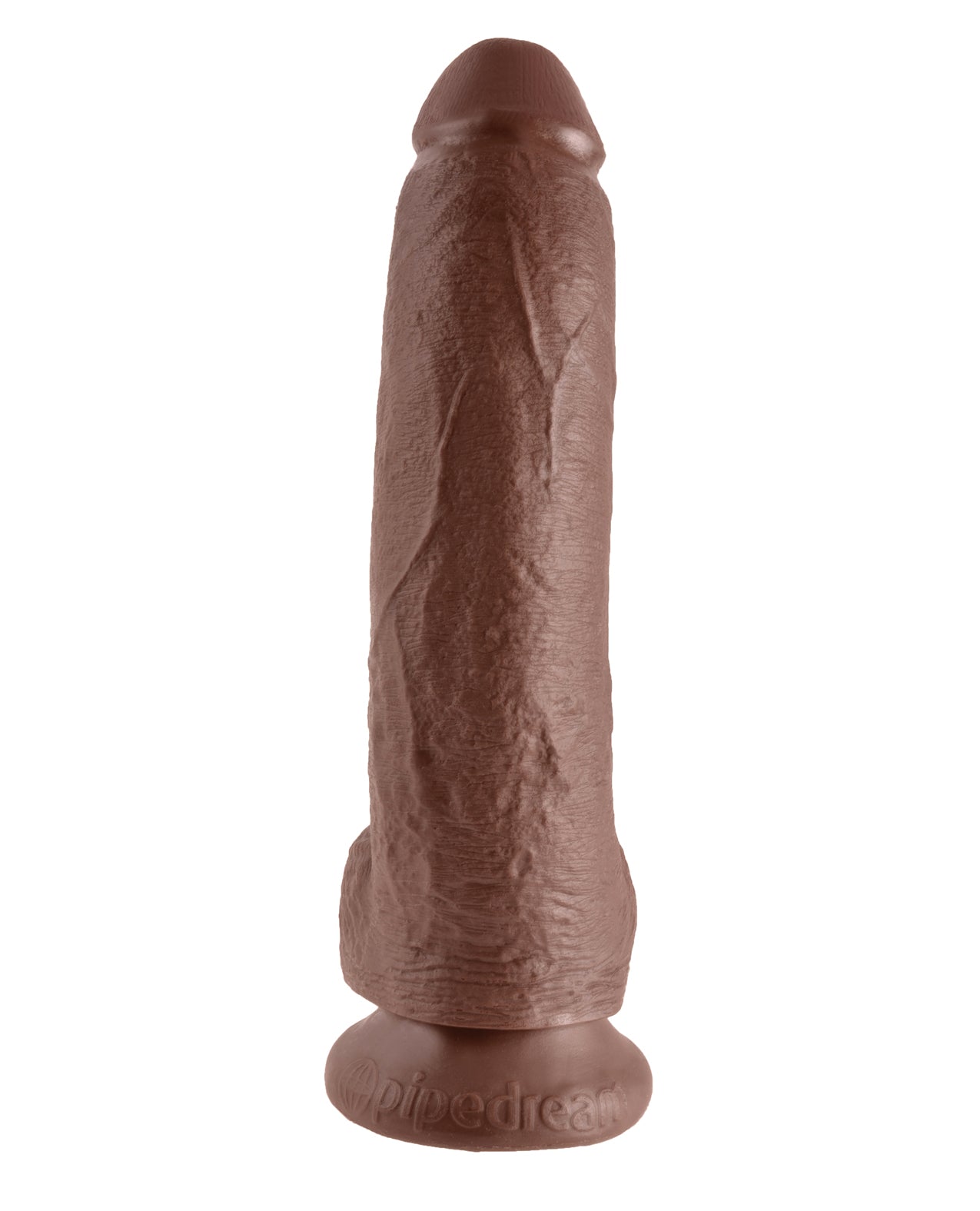 King Cock 9-Inch Realistic Dildo with Balls and Suction Cup - Brown
