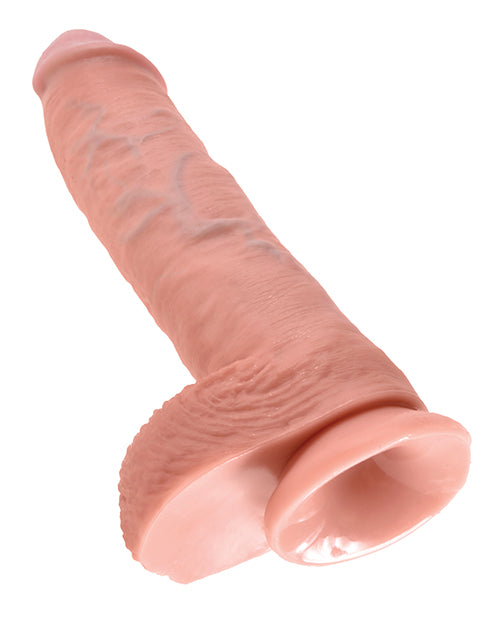 King Cock 10 Inch Realistic Dildo with Balls – Flesh Tone