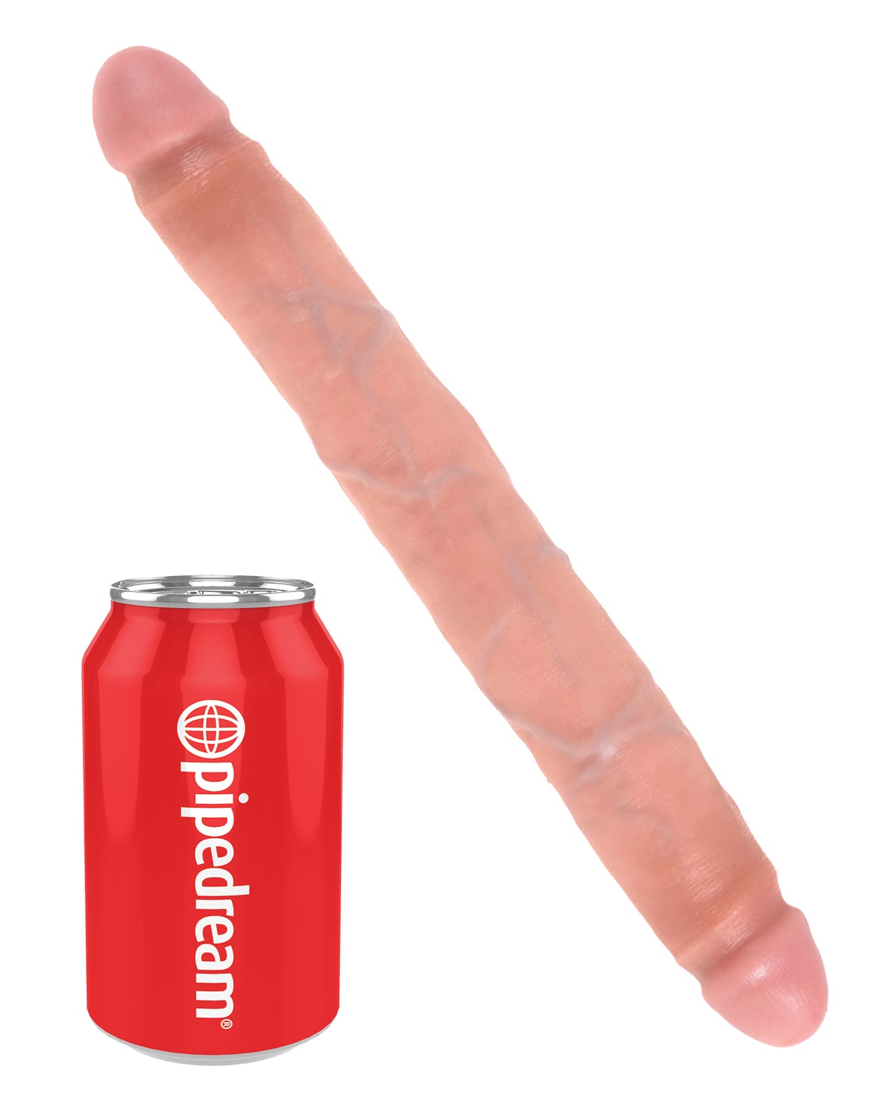 King Cock 12-Inch Slim Double Dildo with Realistic Flesh Detailing